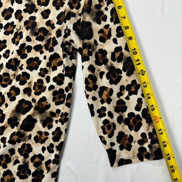 Cato Leopard Print Tunic Top - Black and Brown - Picture 9 of 11